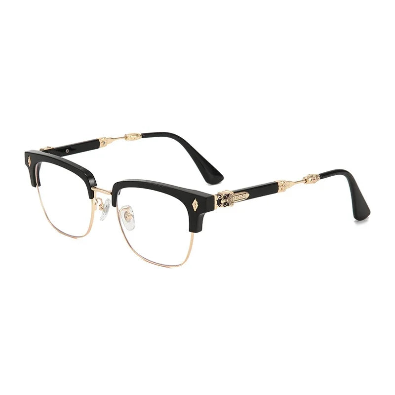 Chrome Dagger Bluelight Black & Gold Glasses