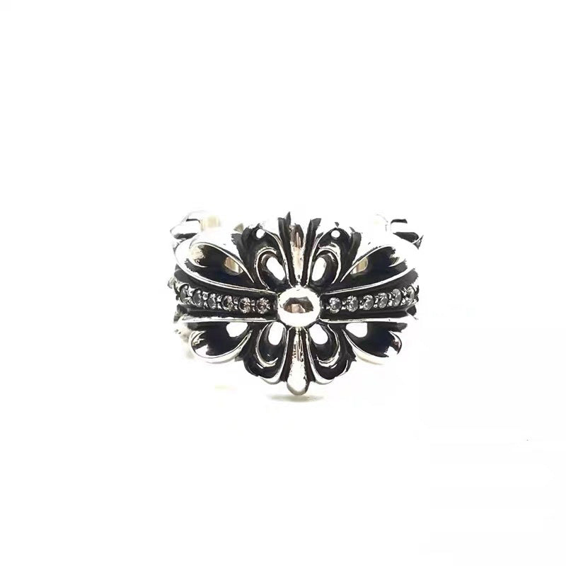 Chrome Diamond Iris Ring