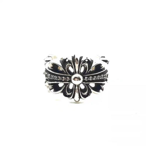 Chrome Diamond Iris Ring