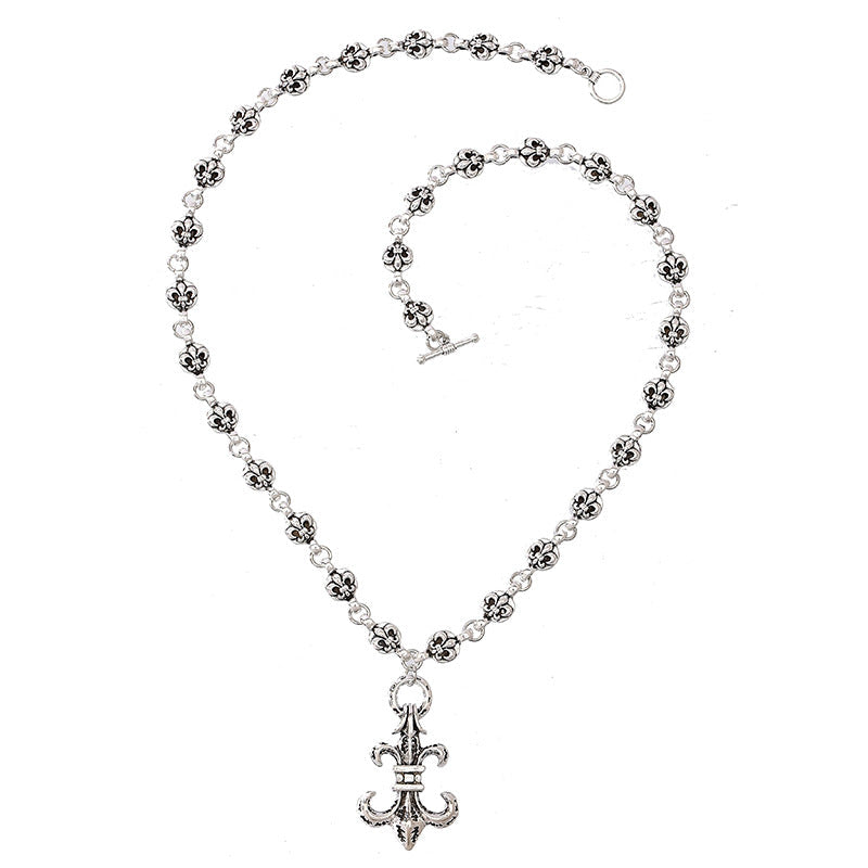 Flower Stud Necklace